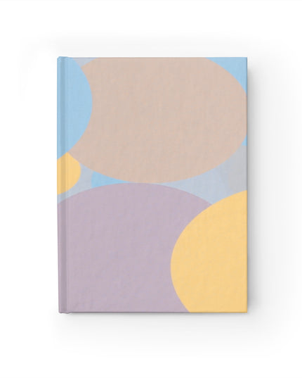 Pastel Baby Blue and Peach Patches 5" x 7" Journal - 128 Blank pages