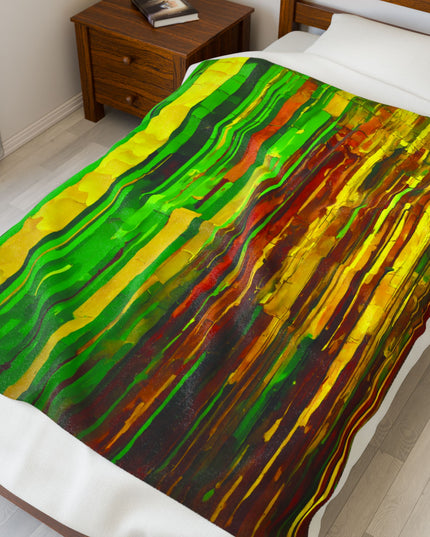 Striped Beta Velveteen Plush Blanket, 50" x 60"