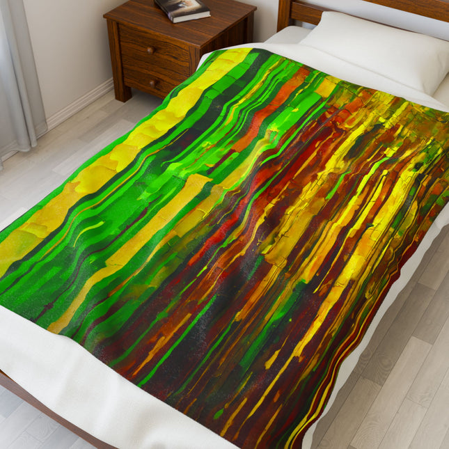 Striped Beta Velveteen Plush Blanket, 50" x 60"