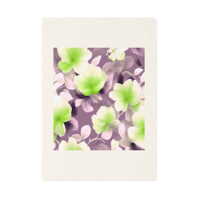 Lime Lavender Floral Bunch Cotton Tea Towel 19.6" x 27.5"