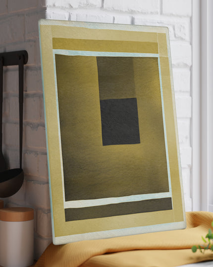 Tan Shadow Glass Cutting Board, 11" x 15"