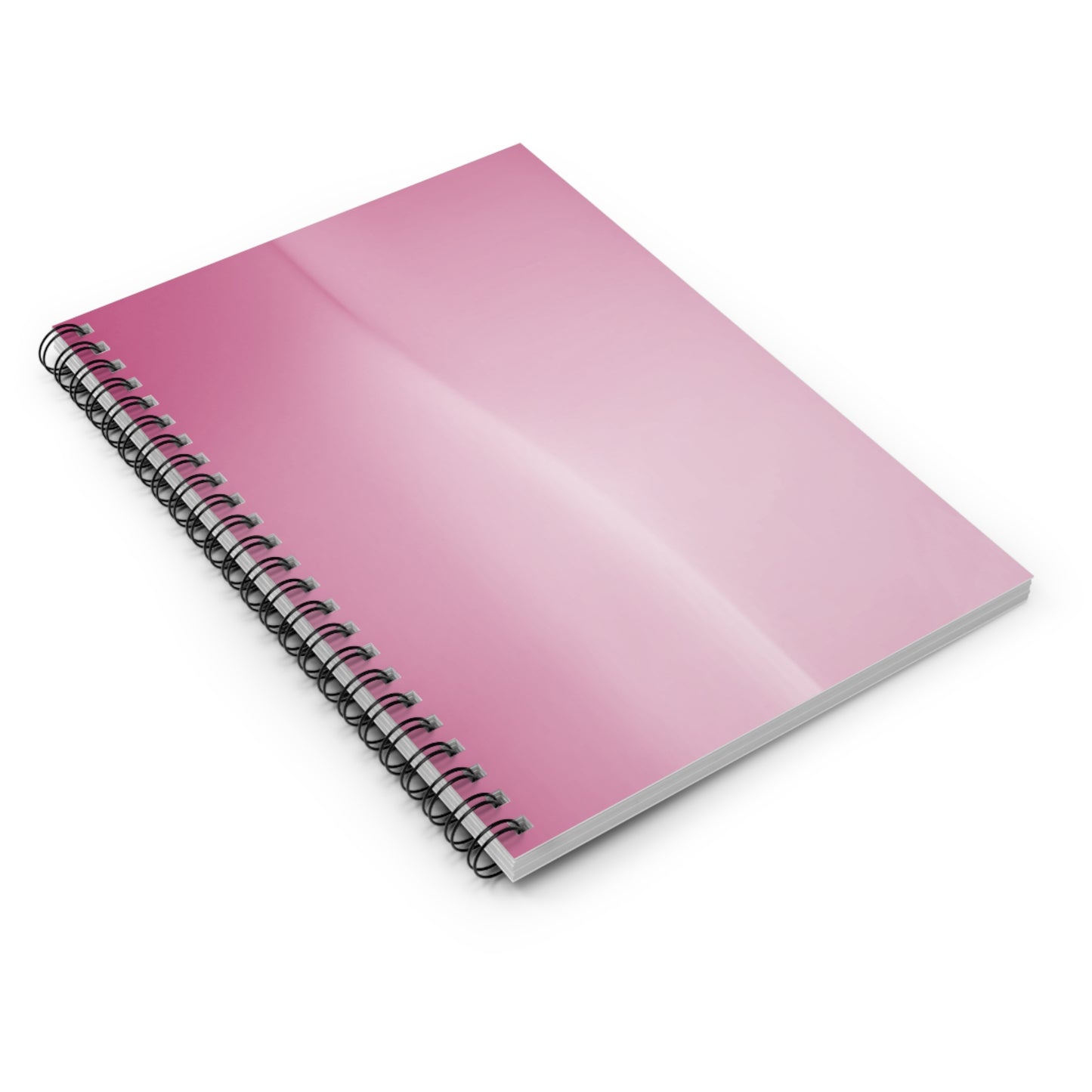 Pink Blush Fade Wavey Spiral Notebook - Ruled Line, 6" x 8", 118 pages