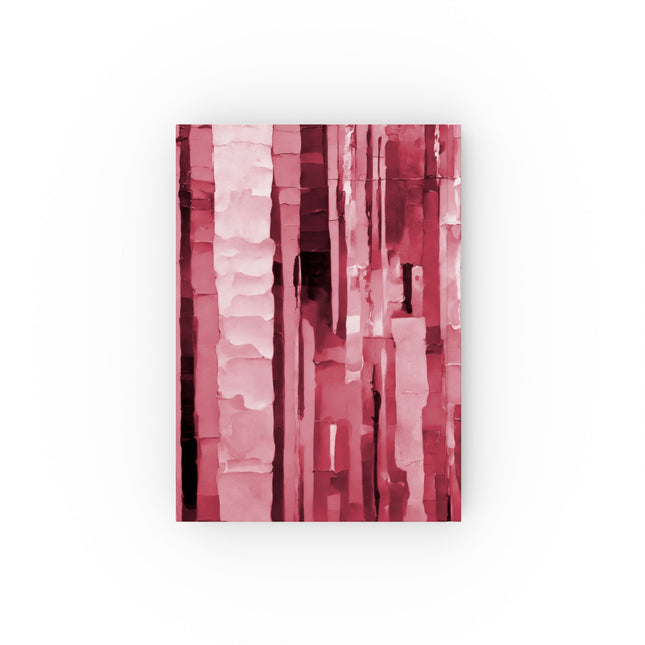 Striped Ruby 5.2" x 7.4" Hard Backed Journal with 128 blank pages