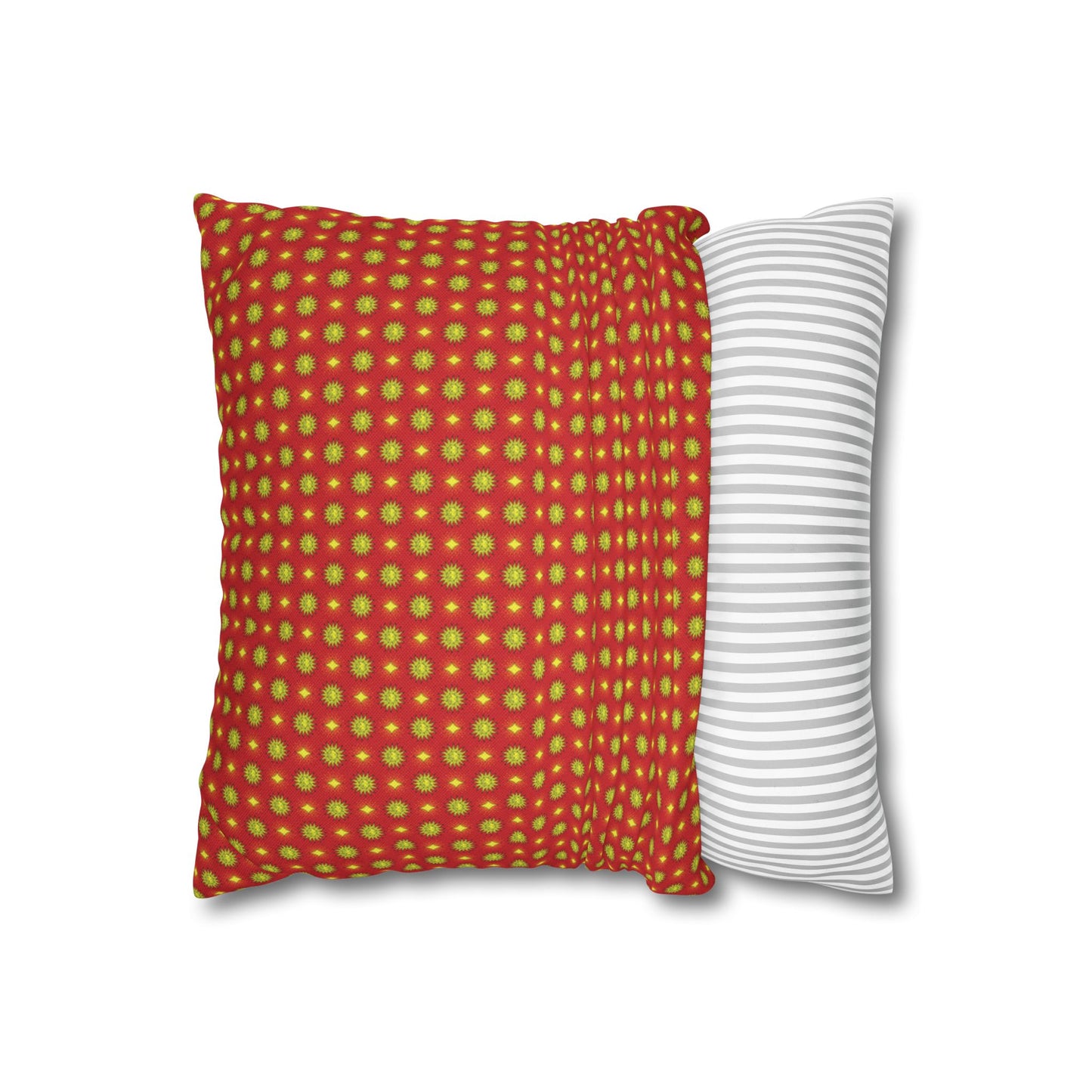 Late Evening Star-crossed Bodies Spun Polyester Square Pillowcase, 14" x 14"