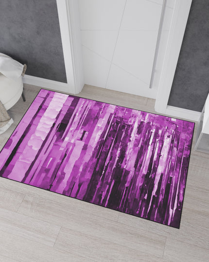 Striped Powder Lavender 48" x 72" Heavy Duty Floor Mat