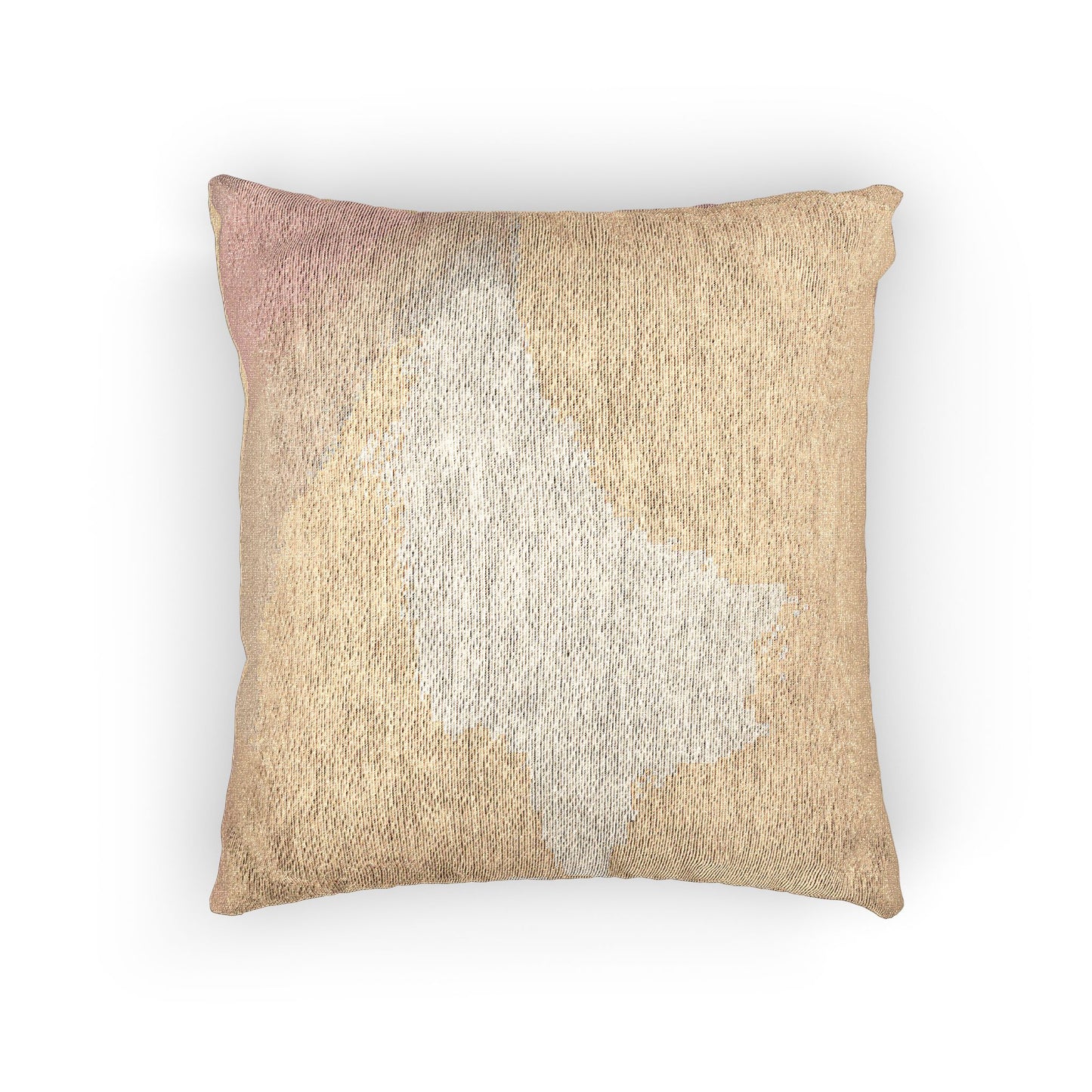 Hot Peach Fade Woven Pillow, 17" x 18"