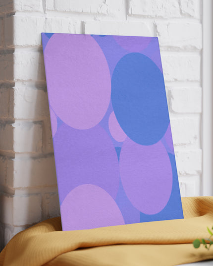 Pastel Purple Family Patches 8" x 11" Glass Cutting Board