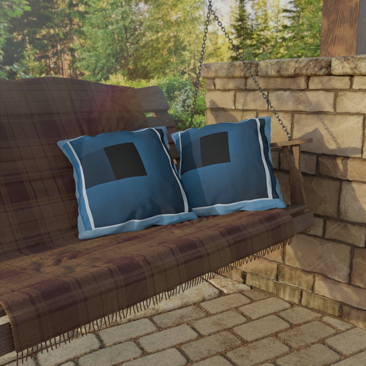 Blue Shadow 18" x 18" Outdoor Pillow