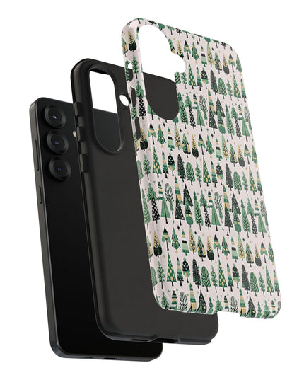 Mini Vintage Green Trees Samsung Galaxy S25 Plus Tough Cases