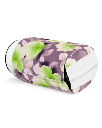 Lime Lavender Floral Bunch 12 oz Can Cooler Sleeve