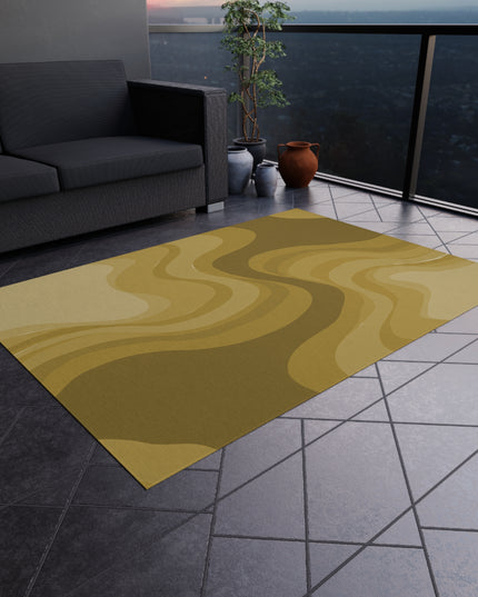 Brown Wavey 60" x 84" Outdoor Rug