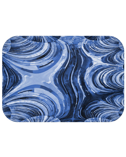 Uzi Spiral Deep Blue 24" x 17" Bath Mat