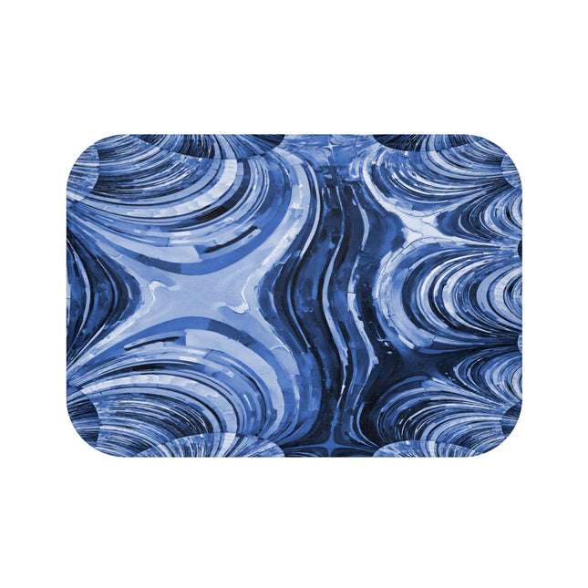 Uzi Spiral Deep Blue 24" x 17" Bath Mat