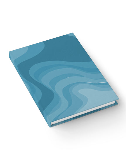 Sky Blue Wavey 5" x 7" Journal - 128 Ruled Line pages