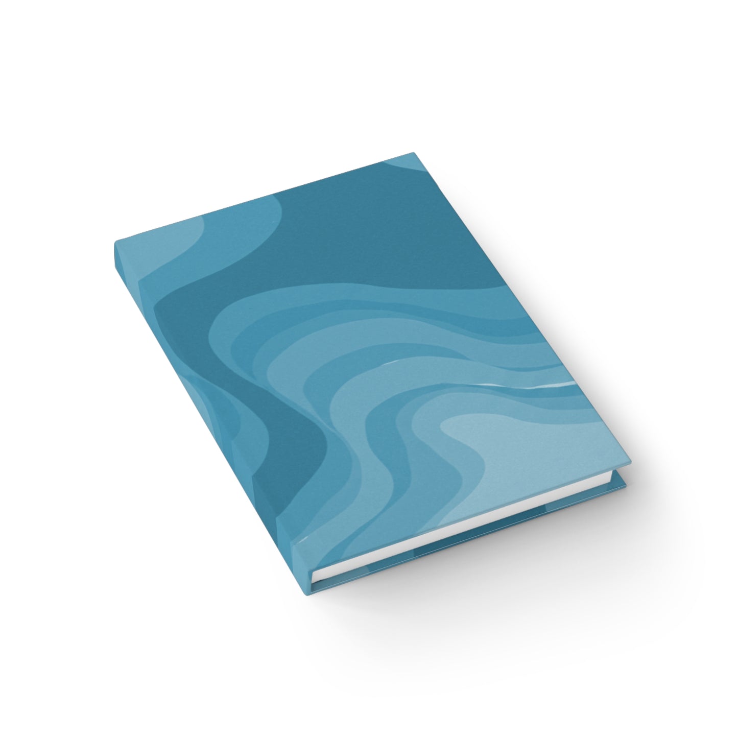 Sky Blue Wavey 5" x 7" Journal - 128 Ruled Line pages