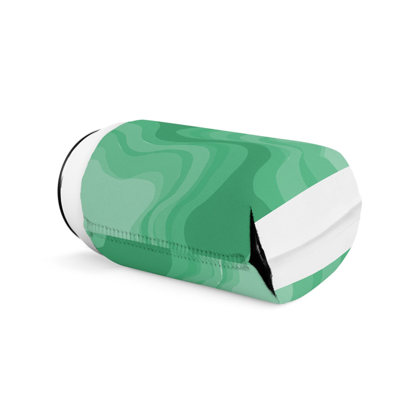 Mint Green Wavey 12 oz Can Cooler Sleeve