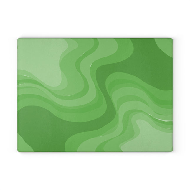 Greenie Meanie Wavey Glass Cutting Board, 11" x 15"
