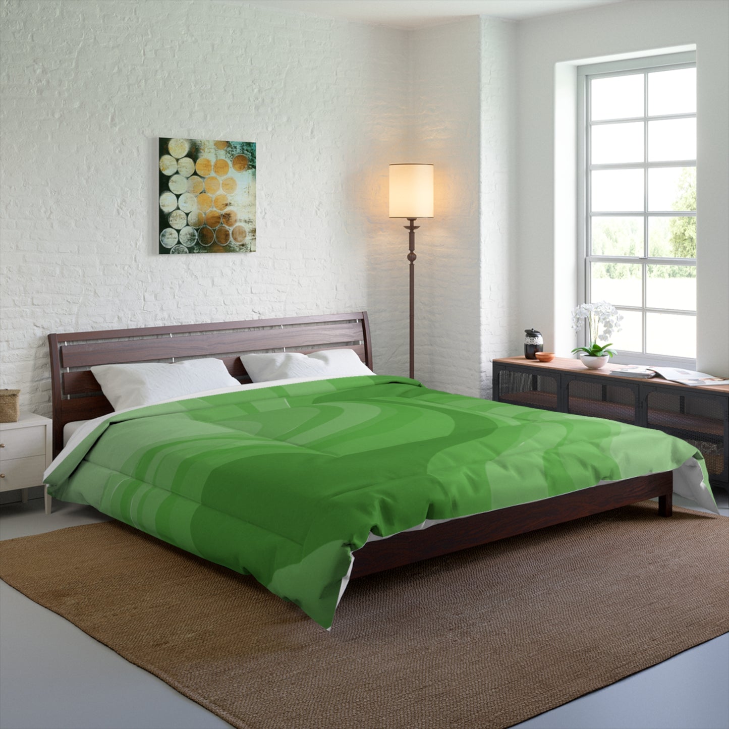 Greenie Meanie Wavey 104" × 88" Comforter