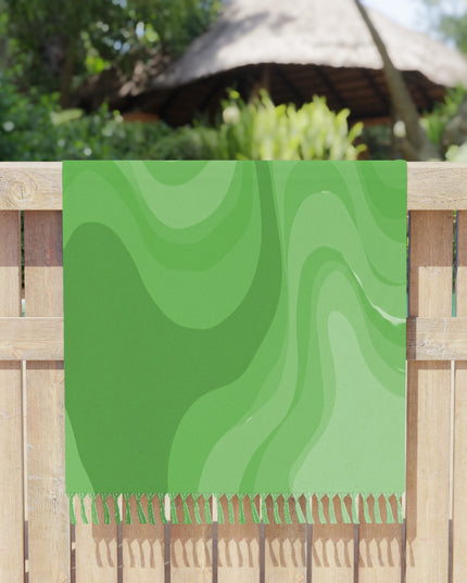 Greenie Meanie Wavey 38" × 81" Boho Beach Cloth