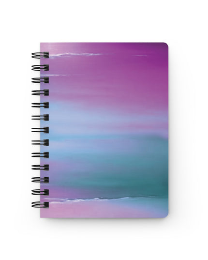Dark Blue Green Sea Purple Fog Spiral Bound Journal, 5" x 7" 150 pages