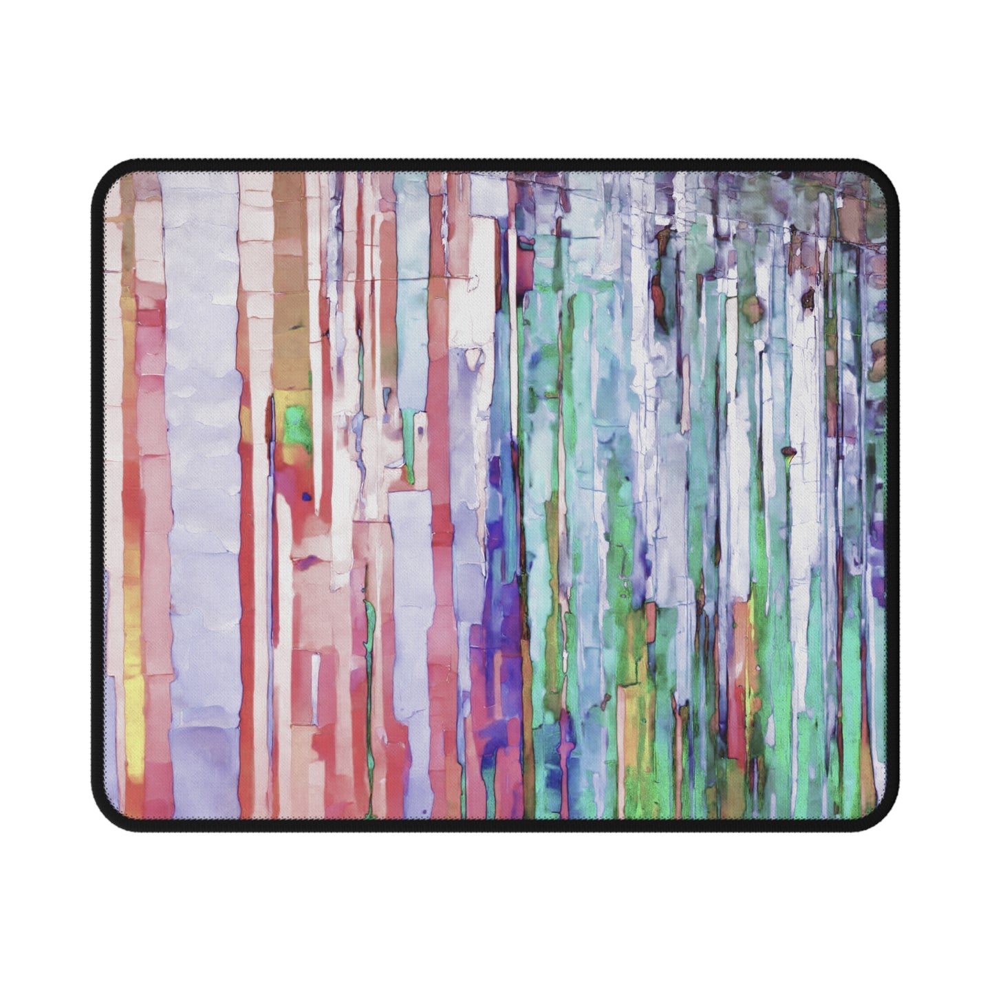 Striped Pastels Non-Slip Gaming Mouse Pad, 9.5" X 8" Rectangle