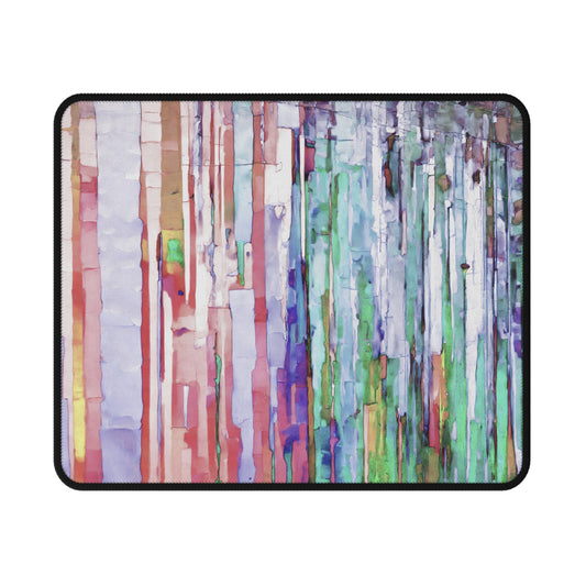Striped Pastels Non-Slip Gaming Mouse Pad, 9.5" X 8" Rectangle