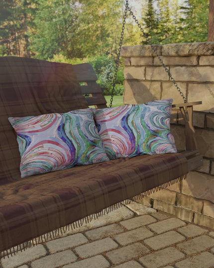Uzi Spiral Pastels 20" x 14" Outdoor Pillow
