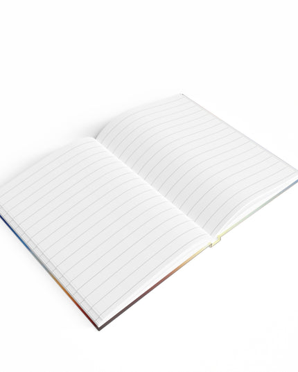 Blue Sea Red Orange Fog 5" x 7" Journal - 128 Ruled Line pages