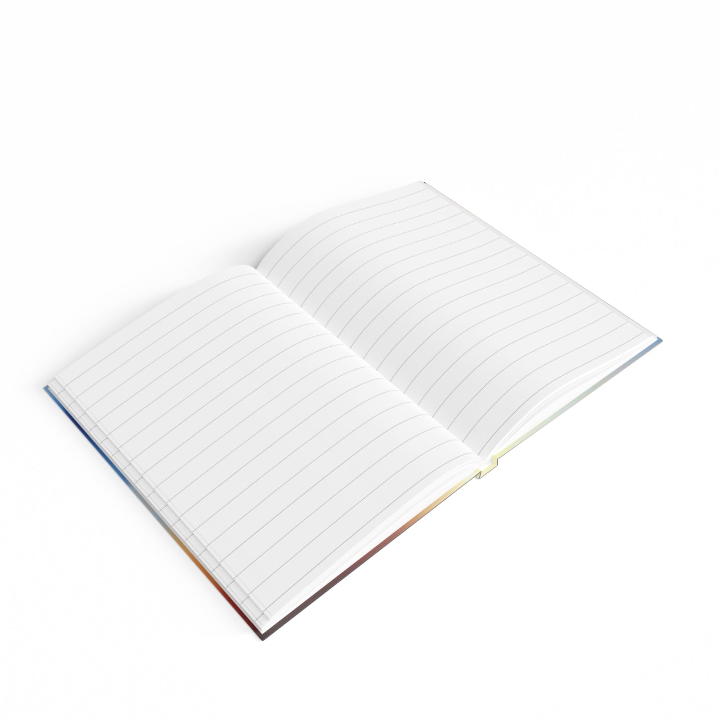 Blue Sea Red Orange Fog 5" x 7" Journal - 128 Ruled Line pages