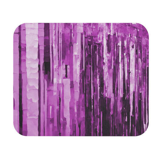 Striped Powder Lavender Mouse Pad, 9" x 8" Rectangle