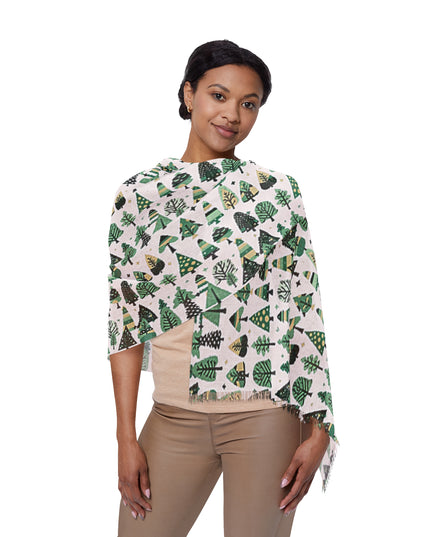 Mini Green Trees Light Scarf