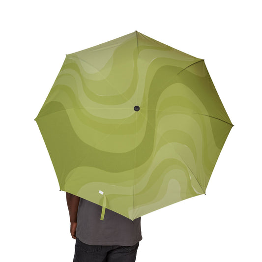 Lemon Wavey Foldable Umbrella - Compact & Chic