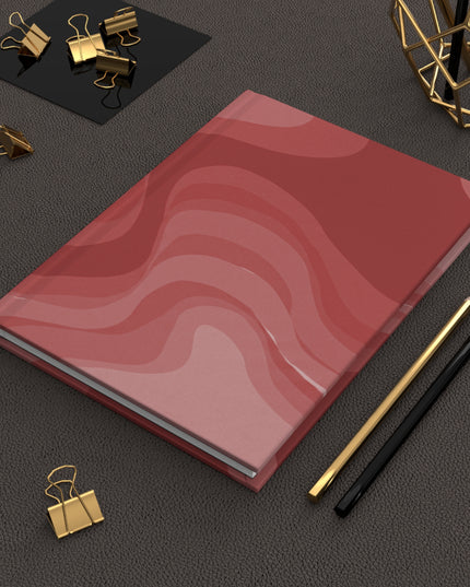 Power Red Wavey 5.75" x 8" Hardcover Journal Matte with 150 lined pages