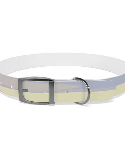 Pastel Soft Blue and Soft White Patches Extra Large Dog Collar