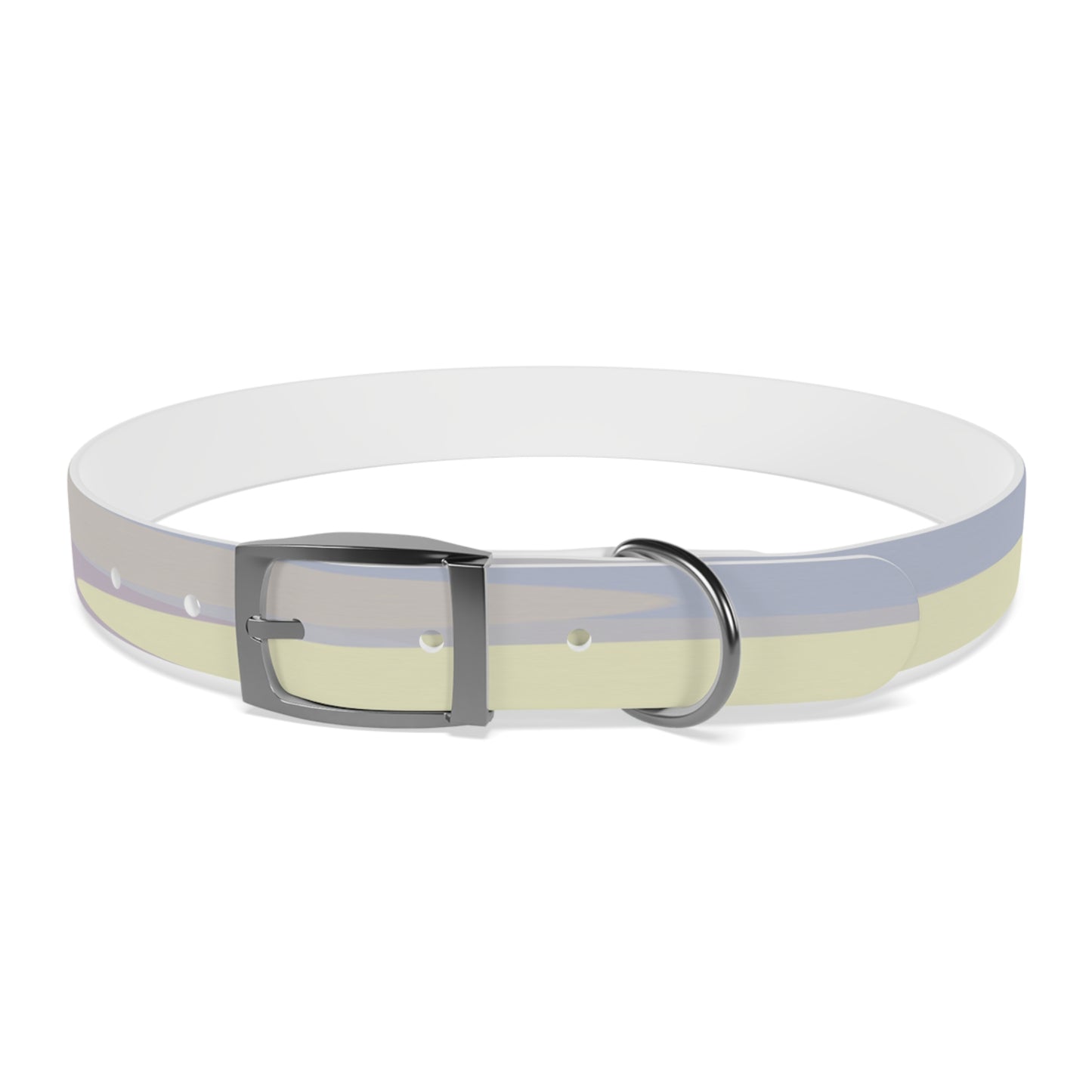 Pastel Soft Blue and Soft White Patches Extra Large Dog Collar