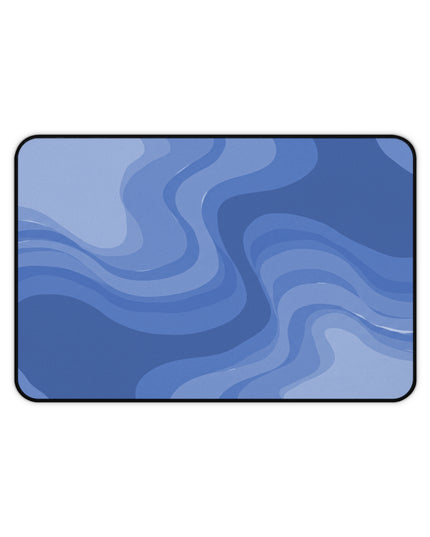 Deep Blue Wavey 12" x 18" Desk Mat
