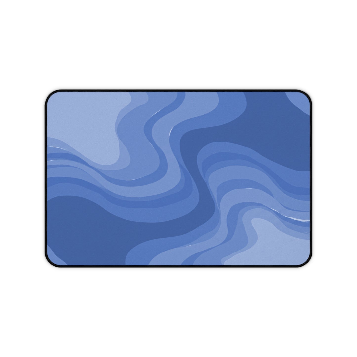 Deep Blue Wavey 12" x 18" Desk Mat