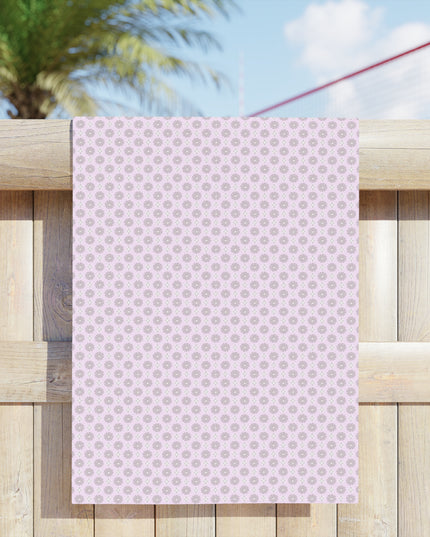 Pink Mornings Star-crossed Bodies Beach Towel, 24" x 44"