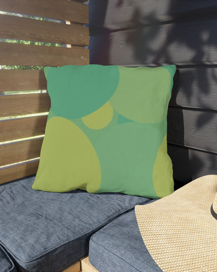 Pastel Green Patches 18" x 18" Outdoor Pillow