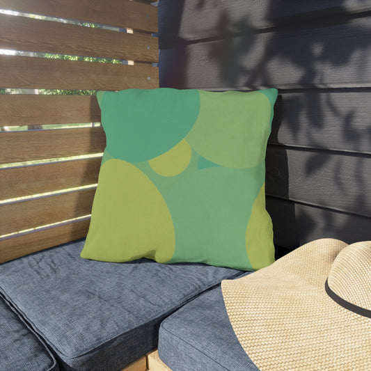 Pastel Green Patches 18" x 18" Outdoor Pillow