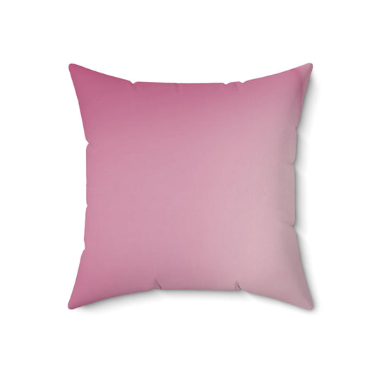 Pink Blush Fade 18" x 18" Faux Suede Square Pillow