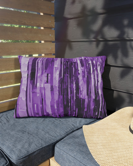 Striped Powder Lavender 20" x 14" Outdoor Pillow