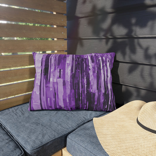 Striped Powder Lavender 20" x 14" Outdoor Pillow