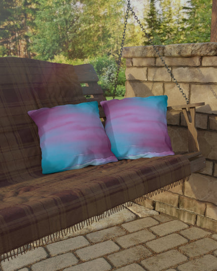 Wine Sea Blue Fog 16" x 16" Outdoor Pillow