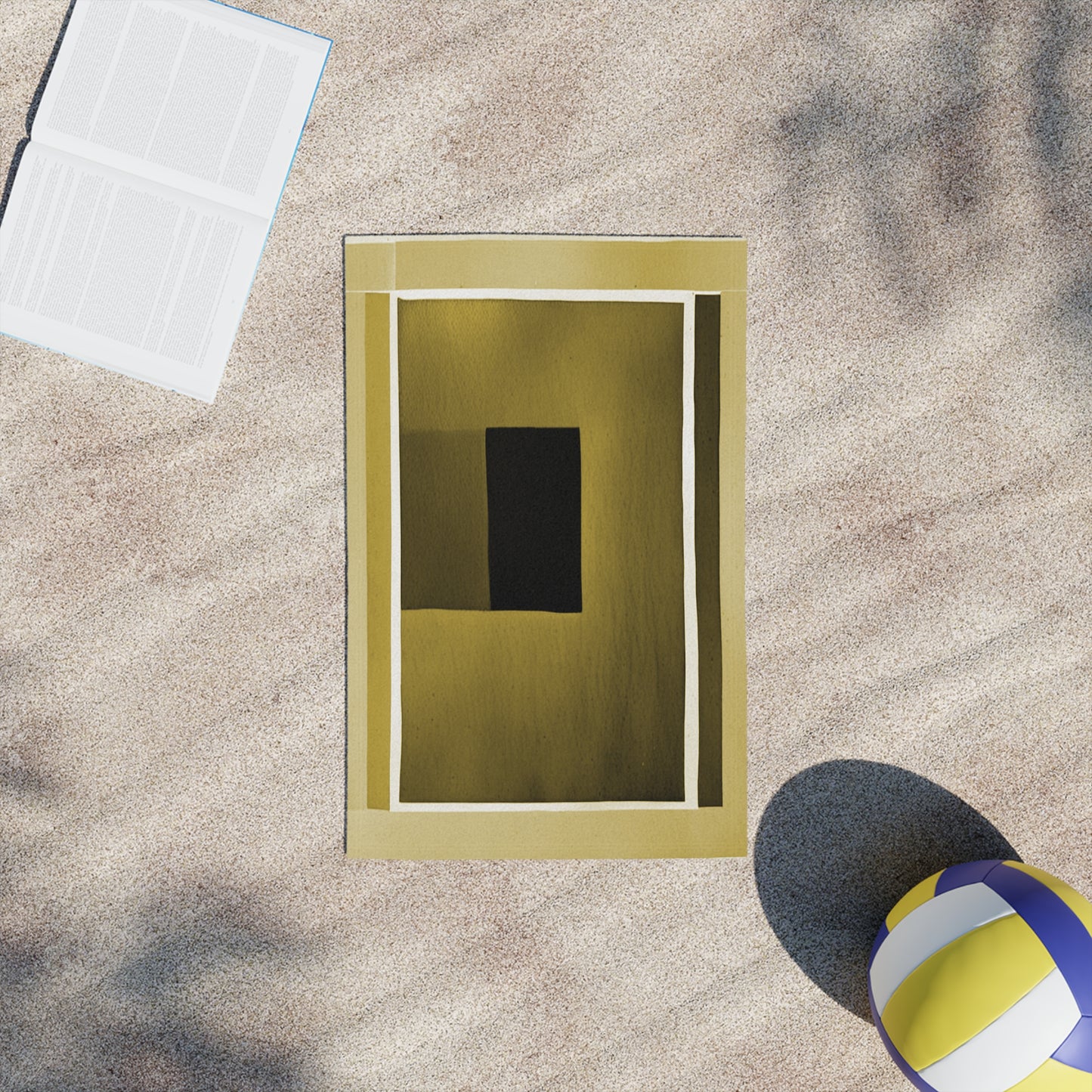 Tan Shadow Beach Towel, 18" x 27"
