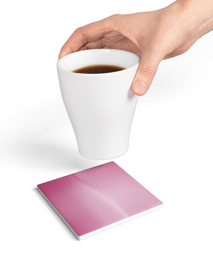 Pink Blush Fade 4" x 4" Square Ceramic Coaster