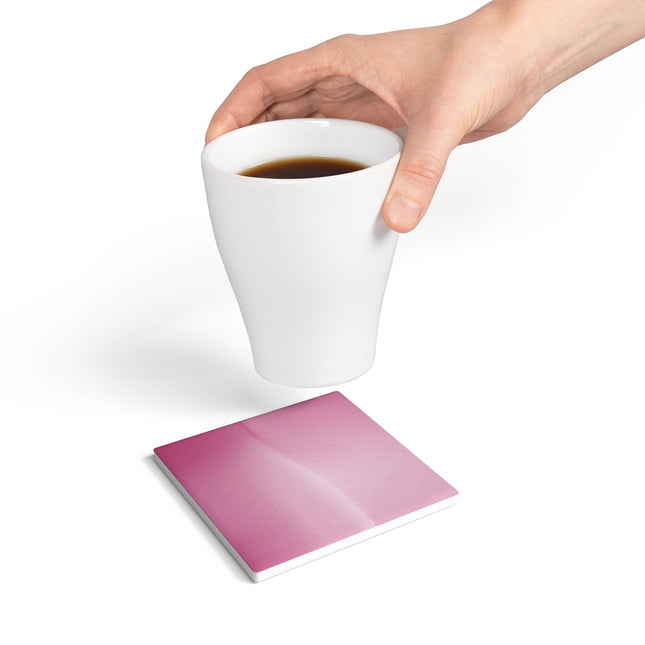 Pink Blush Fade 4" x 4" Square Ceramic Coaster