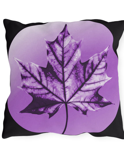 Purple Maple Leaf 18" x 18" Outdoor Pillow