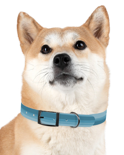 Sky Blue Wavey Extra Large Dog Collar