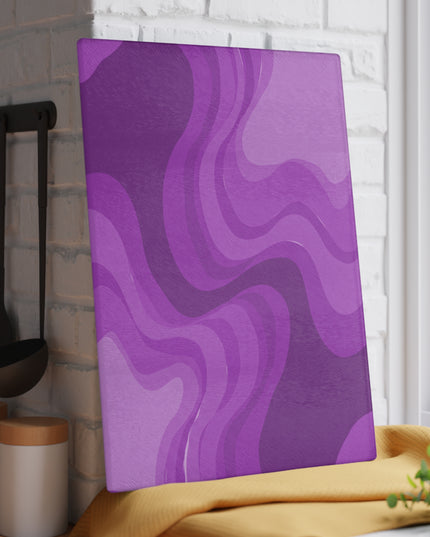 Wavey Purple Wavey Glass Cutting Board, 11" x 15"